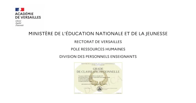 Liste des promus à la classe exceptionnelle