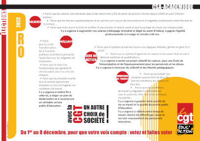 Profession de foi CSA CGT
