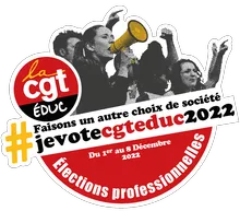 Autocollant Votez CGT Éduc
