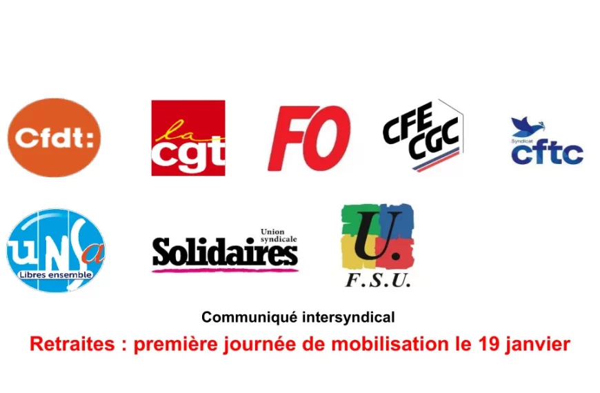 Retraites : première journée de mobilisation le 19 janvier