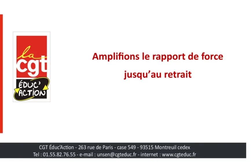 Amplifions le rapport de force jusqu’au retrait