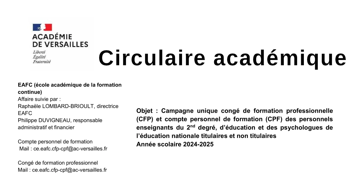 Le congé de formation et le compte personnel de formation