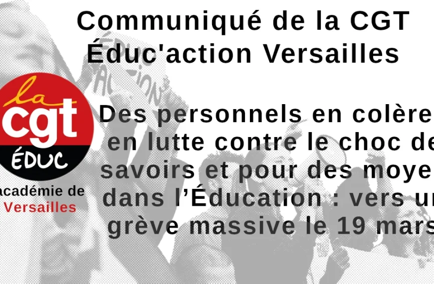 Des personnels en colère et en lutte contre le choc des savoirs et pour des moyens dans l’Éducation : vers une grève massive le 19 mars !