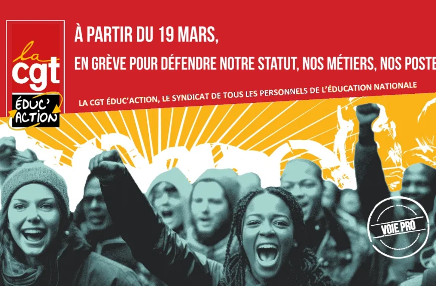 À partir du 19 mars, en grève pour défendre notre statut, nos métiers, nos postes