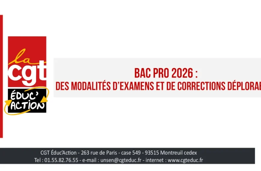 Bac pro 2026 : des modalités d&rsquo;examens et de corrections déplorables