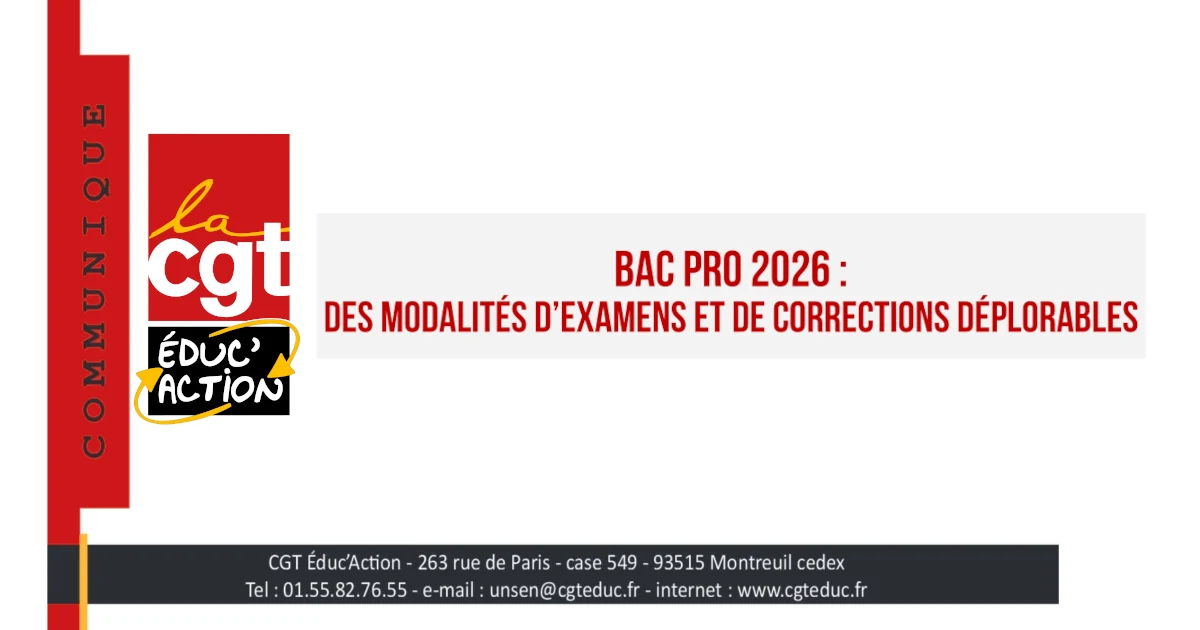Bac pro 2026 : des modalités d&rsquo;examens et de corrections déplorables